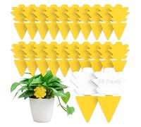 56 Pièges Jaunes Collants Non Toxiques, Super Ninja Anti Moucherons Intérieur Plantes, Anti Moucheron Terreau et Mouche de Terreau, Piège Moucherons Ultra Efficace Jusqu’à 3 Mois