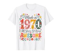56 Year Old Made in 1970 Retro Floral 56th Birthday Women T-Shirt