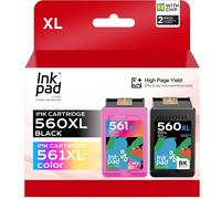 560 561 Xl Cartouches Pour 560 561 Xl Pg-560Xl Cl-561Xl Multipack Pour Pixma Ts7450I Ts5350I Ts7451I Ts5351I Ts5350 Ts5351 Ts5352 Ts5353 Ts7450 Ts7451 (1 Noir 1 Couleur)