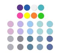 560 pages de notes transparentes colorées - Notes rondes de 4,1 cm - Notes transparentes - Notes dégradées - Convient pour l'écriture courte de bureau, les enregistrements portables (18 couleurs)