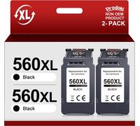 560 Xl Noir Remplacement Cartouche Pour Canon 560 560Xl Pour Canon Pg-560 Xl Encre Pour Canon Pixma Ts5350 Ts7450A Ts5350A Ts5300 Ts5350I Ts5351 Ts7450 Ts5351A Ts7451A (Noir, 2-Pack)
