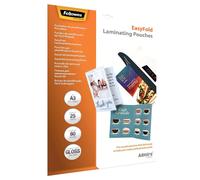 Fellowes pochettes de plastification Admire EasyFold pré-pliées A3 80 µm brillant lot de 25