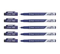 [560484-5] PILOT Lot de 5 Stylos feutre Fineliner FRIXION Effaçable Noir