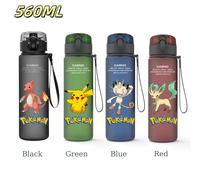 560ML Anime Pokemon Pikachu Charizard Meowth bouteille d'eau bouteille en plastique tasse Portable Sports de plein air voyage sport bouteille d'eau BKM-8