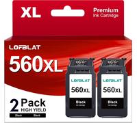 560Xl Pg 560Xl Cartridge Replacement For Canon 560 And 561 For Canon 560 561 Compatible For Canon Pixma Ts5350 Ts7450I Ts5350A Ts7450 Ts5350I Ts5300 Ts5351 Ts5351A Ts7451A (Black, 2-Pack)