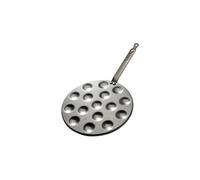 5612.16 'mineral b element' poêle à poffertjes et mini-bminis - revêtue de cire d'abeille - tôle d'acier blanche - diamètre 16x 4 cm