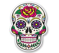 5670 2 x autocollant avec tête de mort mexicaine pour le jour des morts 7,5 cm ancho x 10 cm alto Comme sur la photo