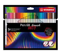 [568/30-21-20] STABILO Feutre pinceau Pen 68 brush ARTY Edition, étui de 30
