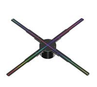 56CM cteur Holographique 3D avec Ventilateur, Éclairage Publicitaire Wi-FI, LED Holographique 678 Perles, Prise en Charge De La Synchronisation De Plusieurs Épissures Haute définition