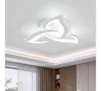 56cm Plafonnier LED Salon Fleurs Lustre Chambre 6000K Luminaire Blanc