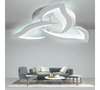 56cm Plafonnier LED Salon Fleurs Lustre Chambre 6000K Luminaire Blanc