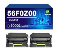 56F0Z00 Unité De Tambour Compatible pour Les Imprimantes pour Lexmark M1242 XM1242, Rendement Jusqu'à 60000 Pages,56F0Z00-2 Pack