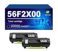 56F2X00 Cartouche De Toner Compatible pour Lexmark MS321dn MX321adw MX321adn MS421dn MS421dw MX421ade MS521dn MX521ade MX521de MX522adhe MS621dn MS622de, 20000 Pages,Black-2 Pack