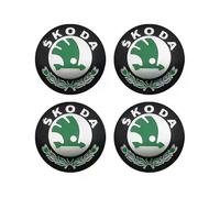 (56MM vert) 4pcs 56mm 60mm voiture roue centre moyeu cache-moyeu jante couverture emblème autocollants