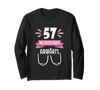 57 À Partir D’Ici Ça Descend T-Shirt Anniversaire Drôle Manche Longue