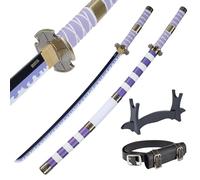 57 SPECIAL REPLICAS - Katana One Piece en Bois - Épée Bambou Sabre Japonais Decoratif - Anime Samourai Cosplay Costume Decoration - Catana Deco - Roronoa Zoro - 105cm