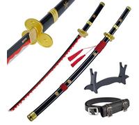57 SPECIAL REPLICAS - Katana One Piece en Bois - Épée Bambou Sabre Japonais Decoratif - Anime Samourai Cosplay Costume Decoration - Catana Deco - Roronoa Zoro - 105cm