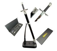 57 SPECIAL REPLICAS Ouvre Lettre Coupe Papier 22 cm avec Support, Gaine et Boîte Cadeau - Inspiré par Assaassinsa Crreed Altairr - Ouvre Enveloppe Collectif - Decoration de Collection, KW1041