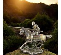 57 SPECIAL REPLICAS Statuette Decoration - Un Grand Chevalier à Cheval avec Une Lance - Figurine Decoration Noel Bronze Sculpture Statue Cadeau Homme Cadeau Femme Décoration Salon