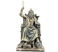 57 SPECIAL REPLICAS Statuette Decoration - Zeus, Le maître du Ciel, sur Un trône orné d'un éclair - Figurine Decoration Noel Bronze Sculpture Statue Cadeau Homme Cadeau Femme Décoration Salon