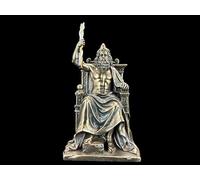 57 SPECIAL REPLICAS Statuette Decoration - Zeus, Le maître du Ciel, sur Un trône orné d'un éclair - Figurine Decoration Noel Bronze Sculpture Statue Cadeau Homme Cadeau Femme Décoration Salon