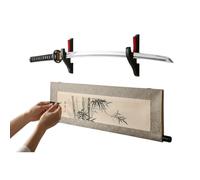 57 SPECIAL REPLICAS Support Katana Mural - Porte Epee Japonais Réglable à Visser - Présentoirs Muraux pour Catana, Wakizashi, Tanto, Sabre Samurai, GXWOOD-05
