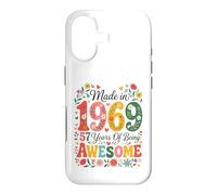 57 Year Old Made in 1969 Retro Floral 57th Birthday Women Coque pour iPhone 17