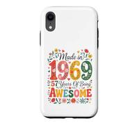 57 Year Old Made in 1969 Retro Floral 57th Birthday Women Coque pour iPhone XR