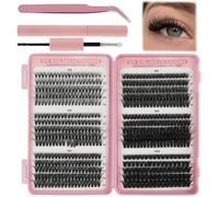 570 Faux Cils Individuels Kitpour Extensions Cils Professionnels Avec Mix De Longueurs 30/40/50/60/80/100D Avec Des Outils Kit Var