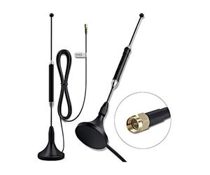 57059 Antenne noire SMA 100W 600-2700MHz 50Ω 3 mètres 5dBi -40-85°C QOLTEC