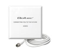 57062 Antenne blanche SMA 50W 600-2700MHz,3300-3800MHz 50Ω 3 mètres 9dBi QOLTEC