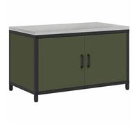[5708740]Commode/Buffet de cuisine - Meuble de rangement de cuisine avec étagère Vert olive Acier,Poids:21.76 Kg
