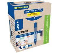 [575672] PILOT Marqueur V BOARD MASTER, pointe ogive, BONUS PACK,bleu