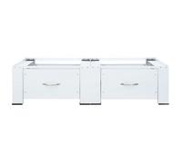 57578 &GRAND Support lave-linge Charge 400kg - Double socle pour machine à laver avec tiroirs blanc