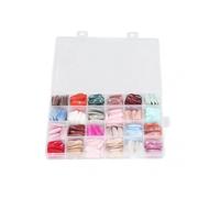 576pcs Glossy Full Cover Press-On Coffin Fake Nails - Mixed Colors & Sizes in Ballerina Style for Stunning Nail Art Design
