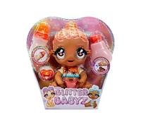 577294EUC - Glitter Babyz Doll Coral Pink (Palm Trees)