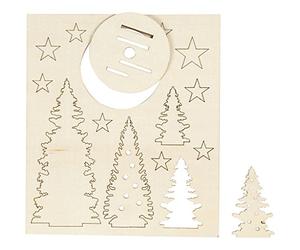 57886 3d Figurines en contreplaqué kit - sapins de Noël
