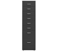 579682& Classeur mobile,Armoire Métallique de Bureau - Anthracite 28x41x109 cm Métal