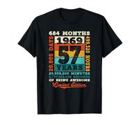57e Anniversaire 57 Ans 684 Mois d'être génial né 1969 T-Shirt