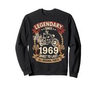 57e Anniversaire légendaire Depuis 1969 Skull Biker Moto Sweatshirt