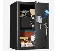 57L Ignifuge Coffre-Fort d'Empreinte Digitale, Biométrique Safe-50*37*31cm | Coffre Fort à Domicile avec Tiroir anti Feu et Automatique Serrure pour la Maison, le Bureau, l'Hôtel