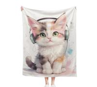 57lilina Cadeau Femme, Cadeau Plaid Flanelle Chat Original Personnalisé pour Soeur Belle Soeur Maman Mamie, Cadeaux Couverture 150x200 cm pour Anniversaire Noel Saint Valentin Fete des Meres