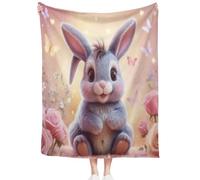57lilina Cadeau Femme, Cadeau Plaid Flanelle Lapin Original Personnalisé pour Soeur Belle Soeur Maman Mamie, Cadeaux Couverture 150x200 cm pour Anniversaire Noel Saint Valentin Fete des Meres