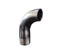 57mm 2.25" Pipe OD Butt Weld x 2" BSPT Male 90 Degree Elbow SUS 304 Stainless Steel Pipe Fitting Home Brew Beer Wine