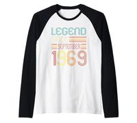 57th Birthday Gifts Legend Since September 1969 57 Years Old Manche Raglan