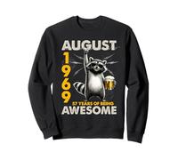 57th Birthday Raccoon Beer August 1969 Vintage 57 Years Old Sweatshirt
