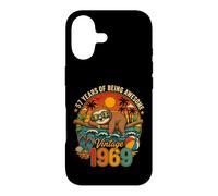 57th Birthday Retro Sloth Tropical Vintage 1969 57 Years Old Coque pour iPhone 17