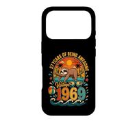 57th Birthday Retro Sloth Tropical Vintage 1969 57 Years Old Coque pour iPhone 17 Pro