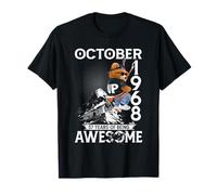 57th Birthday The Bear Legends October 1968 57 Years Old Men T-Shirt