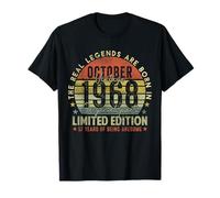 57th Birthday The Real Legends October 1968 57 Years Old Men T-Shirt